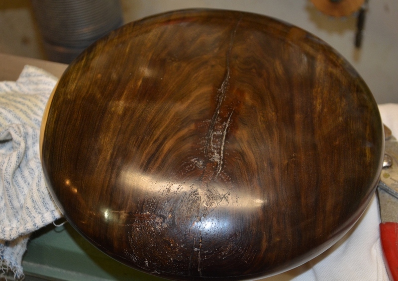 Texas Ebony Vase after Accident
